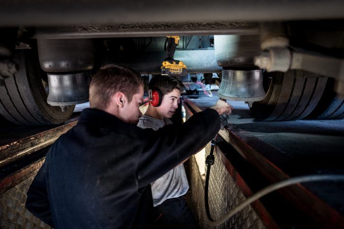 Maintenance de nos véhicules dans les ateliers Transports Cordier