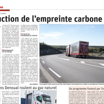 Les actions des Transports Cordier pour réduire leur empreinte carbone | Le Bien Public