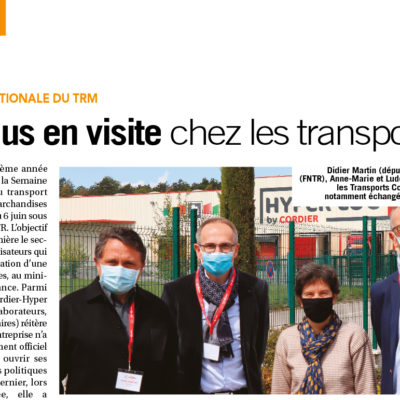 [Médias] Des élus en visite chez les transporteurs – L’officiel des transporteurs