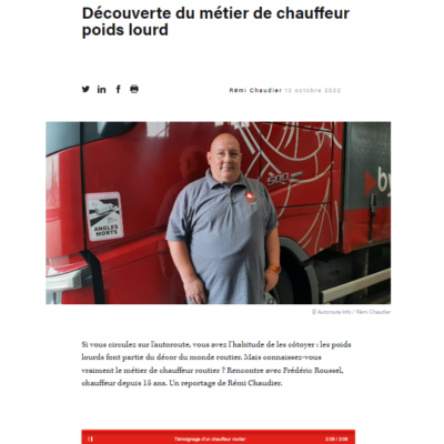 [MÉDIAS] Radio Autoroute Info 107.7 – Découverte du métier de chauffeur poids lourd